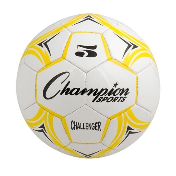Champion Sports CH5YL Challenger Series Soccer Ball; Yellow & White - Size 5 CH5YL - main